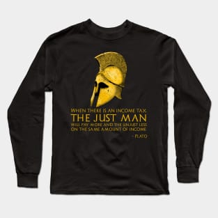 Ancient Greek Plato Quote - Libertarian Philosophy Long Sleeve T-Shirt